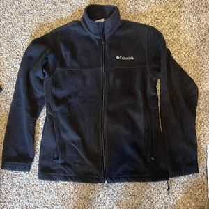 Columbia black fleece full zip jacket - M